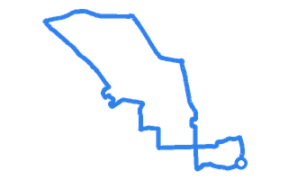 Route shape for Route 1 at Hartlepool DTC