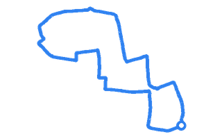 Route shape for Route 4 at Hartlepool DTC