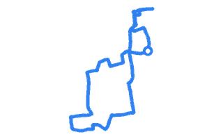 Route shape for Route 8 at Hartlepool DTC