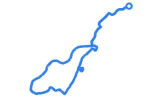 Route shape for Route 3 at Hawick DTC