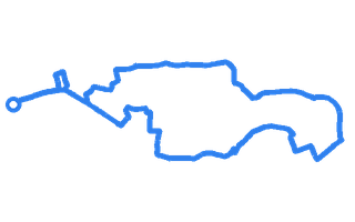 Route shape for Route 2 at Heckmondwike DTC