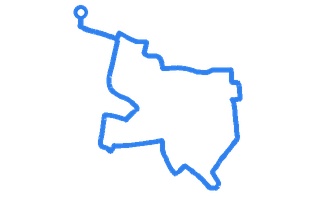 Route shape for Route 2 at Hendon DTC
