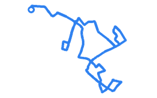 Route shape for Route 6 at Hereford DTC