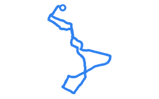 Route shape for Route 9 at Hereford DTC