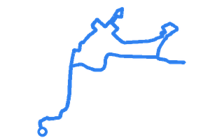 Route shape for Route 8 at Heysham DTC