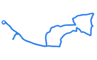 Route shape for Route 7 at High Wycombe DTC