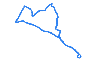 Route shape for Route 9 at High Wycombe DTC