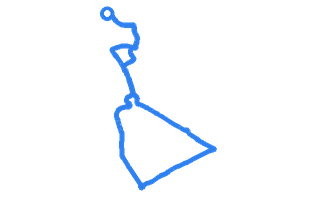 Route shape for Route 10 at Hinckley DTC