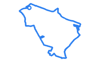 Route shape for Route 2 at Huddersfield (Cedar Hotel) DTC