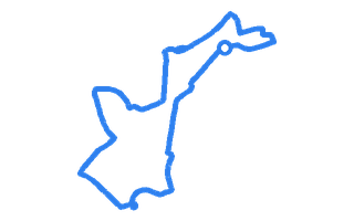 Route shape for Route 5 at Huddersfield DTC