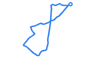 Route shape for Route 8 at Huddersfield DTC