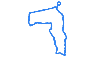 Route shape for Route 2 at Isle of Wight DTC (Newport)