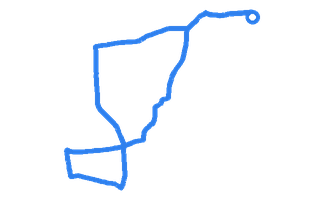 Route shape for Route 1 at Isleworth (Fleming Way) DTC