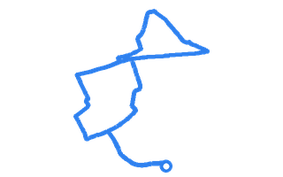 Route shape for Route 4 at Isleworth (Fleming Way) DTC