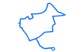 Route shape for Route 10 at Isleworth (Fleming Way) DTC