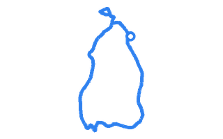 Route shape for Route 1 at Kendel (Oxenholme Road) DTC