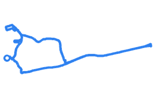Route shape for Route 5 at Kettering DTC