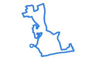 Route shape for Route 9 at Kettering DTC
