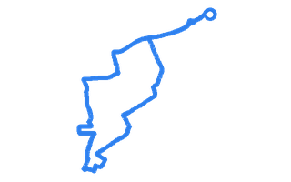 Route shape for Route 3 at Kirkcaldy DTC