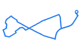 Route shape for Route 14 at Knaresborough DTC