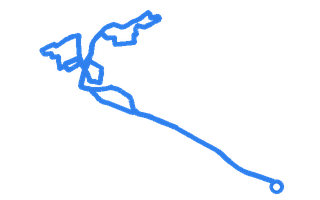 Route shape for Route 2 at Lanark DTC
