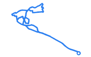Route shape for Route 8 at Lanark DTC