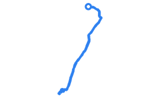Route shape for Route 11 at Lanark DTC