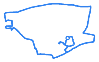 Route shape for Route 3 at Lancing DTC
