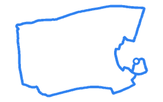 Route shape for Route 4 at Lancing DTC