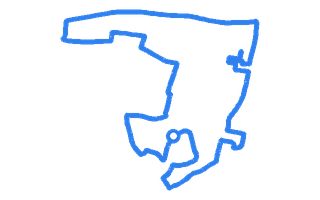 Route shape for Route 5 at Lancing DTC