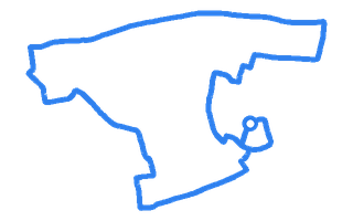 Route shape for Route 6 at Lancing DTC
