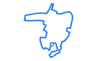 Route shape for Route 7 at Lancing DTC