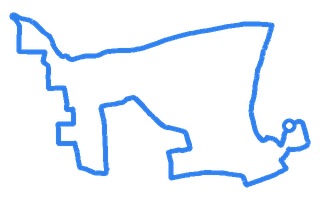 Route shape for Route 8 at Lancing DTC
