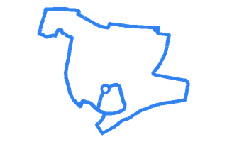 Route shape for Route 10 at Lancing DTC