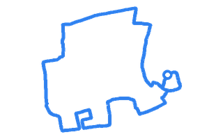 Route shape for Route 11 at Lancing DTC
