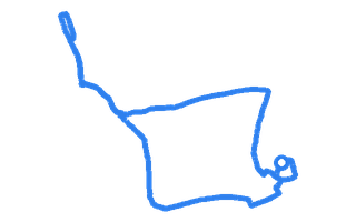 Route shape for Route 12 at Lancing DTC