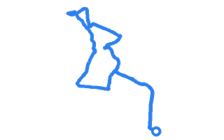 Route shape for Route 9 at Launceston DTC