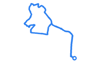 Route shape for Route 12 at Launceston DTC