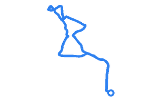 Route shape for Route 13 at Launceston DTC