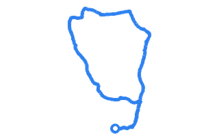 Route shape for Route 14 at Lee On The Solent DTC