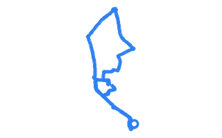 Route shape for Route 1 at Leeds Colton Mill DTC