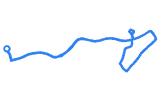 Route shape for Route 1 at Leeds (Horsforth) DTC