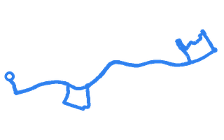 Route shape for Route 2 at Leeds (Horsforth) DTC