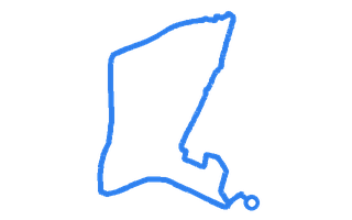 Route shape for Route 2 at Leicester (Cannock Street) DTC