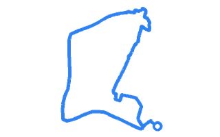 Route shape for Route 8 at Leicester (Cannock Street) DTC