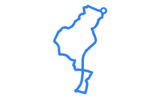 Route shape for Route 1 at Liverpool (St Helens) DTC