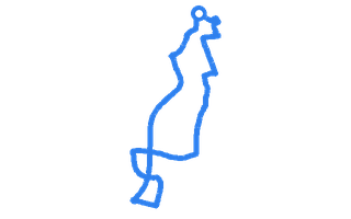 Route shape for Route 2 at Liverpool (St Helens) DTC