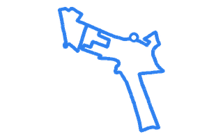 Route shape for Route 5 at Liverpool (St Helens) DTC
