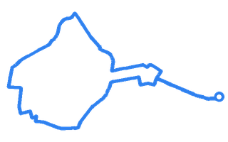 Route shape for Route 7 at Liverpool (St Helens) DTC
