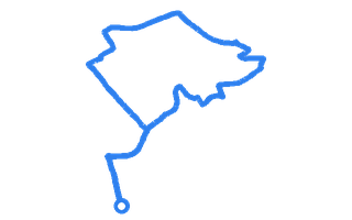 Route shape for Route 4 at Liverpool (Upton) DTC